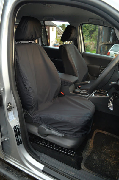 Volkswagen Amarok 2011 Onwards Seat Covers Front Pair / Black Scutes Ltd