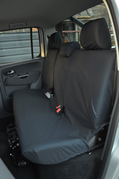 Volkswagen Amarok 2011 Onwards Seat Covers Rear Bench Seat / Black Scutes Ltd
